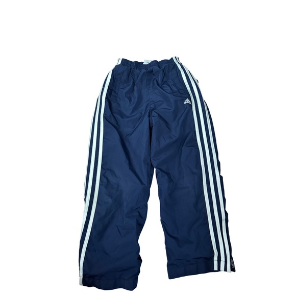 Adidas Kids Navy Blue Athletic Pants Size 6 Three Stripe Sweatpants Soccer - Picture 1 of 4